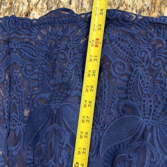 Hello Molly Sleeveless Lace-Up Back Mini Dress In Navy Blue Size 6 - Picture 10 of 10